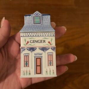 LENOX SPICE VILLAGE Vintage 1989 Ginger  Spice Jar Never Used